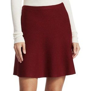 Theory Burgundy Knitted Skirt Size S Women
